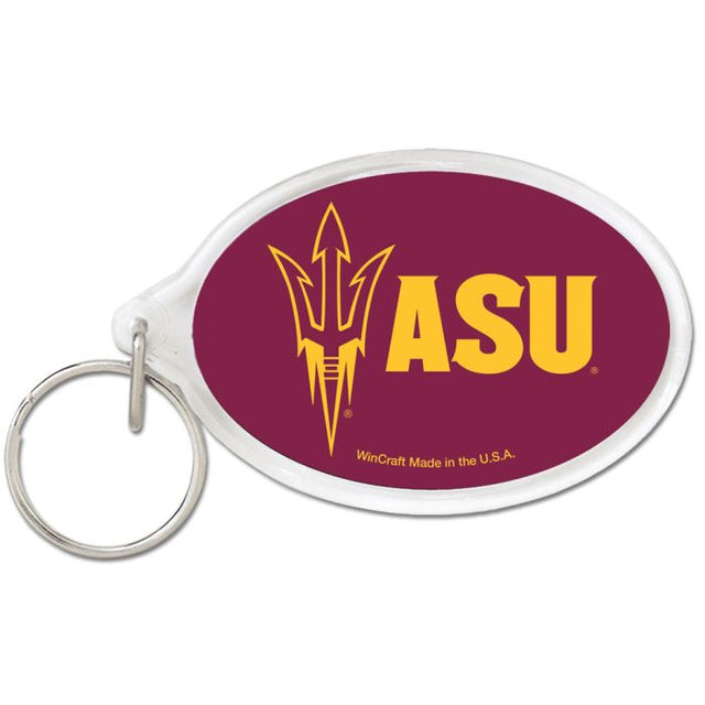 Arizona State Sun Devils Acrylic Key Ring Carded Oval