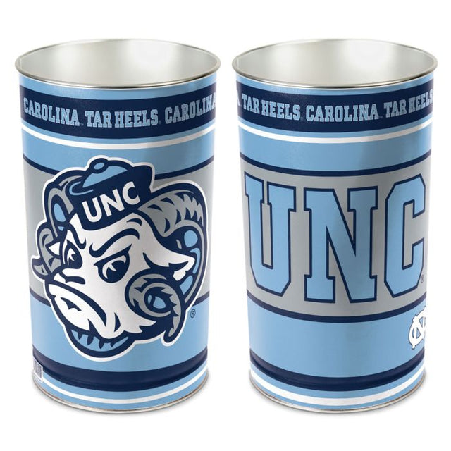 Papelera de los Tar Heels de Carolina del Norte, cónica, 15" de alto