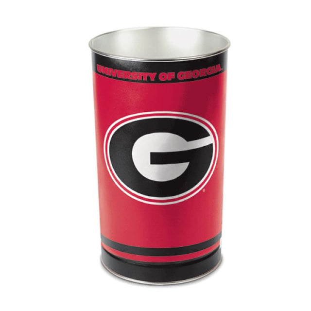 Georgia Bulldogs Wastebasket - tapered 15"H