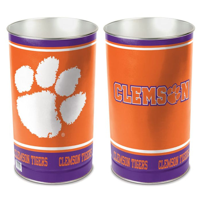 Clemson Tigers Wastebasket - tapered 15"H