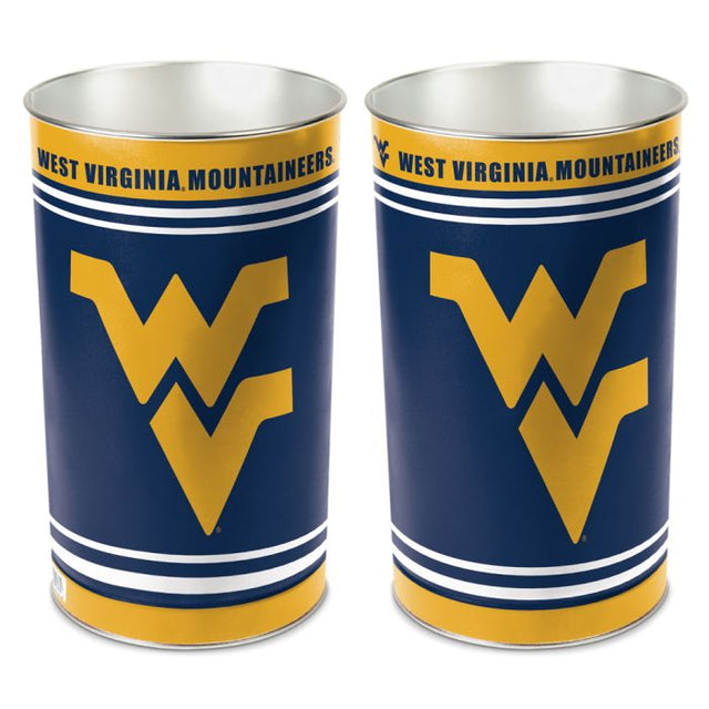 West Virginia Mountaineers Wastebasket - tapered 15"H