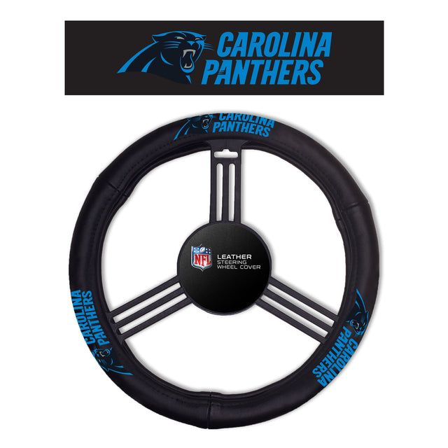 Funda de cuero para volante de los Carolina Panthers CO