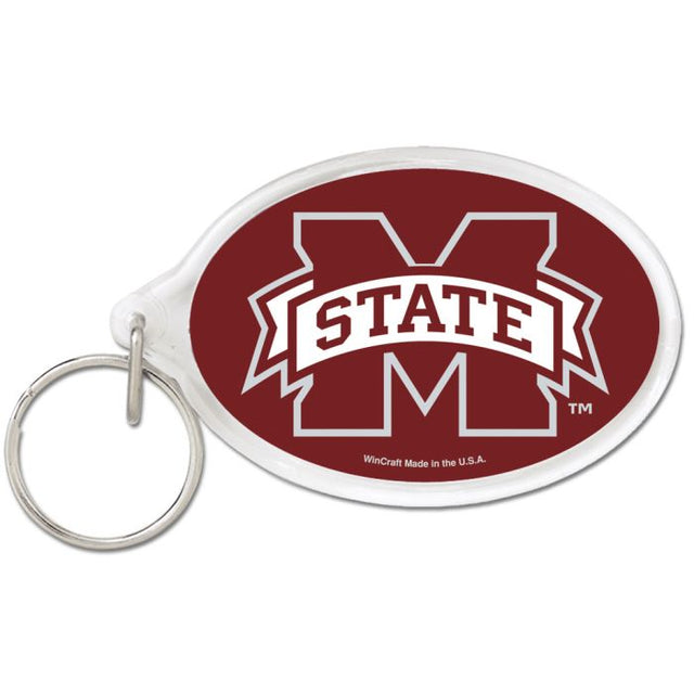 Mississippi State Bulldogs Acrylic Key Ring Carded Oval