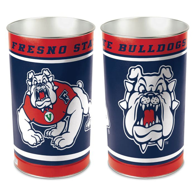 Fresno State Bulldogs Wastebasket - tapered 15"H