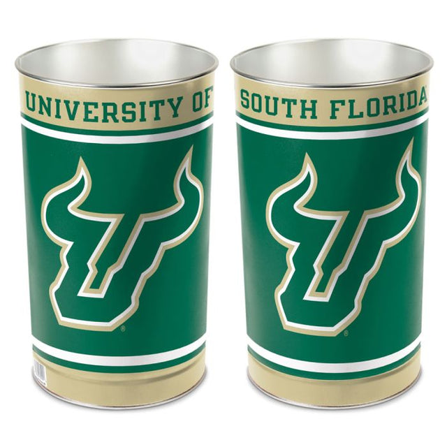 South Florida Bulls Wastebasket - tapered 15"H