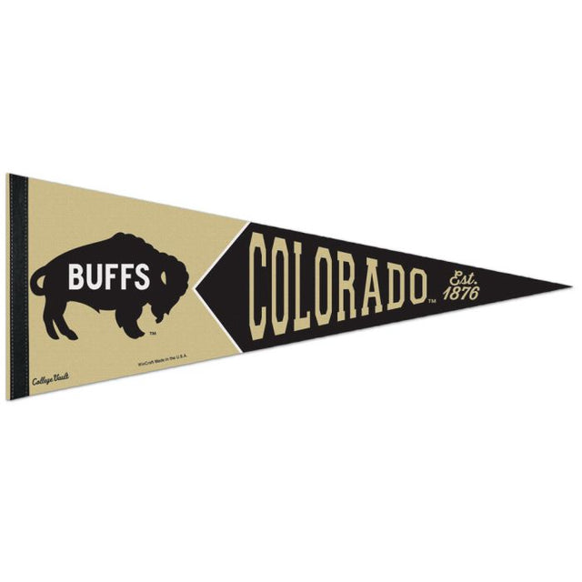 Banderín premium de Colorado Buffaloes / Vintage Collegiate Vault de 12" x 30"