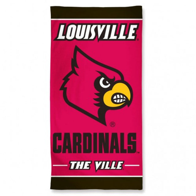 Toalla estilo playa de los Louisville Cardinals de 30 x 60 cm