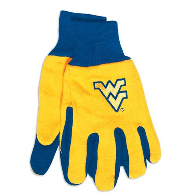 Guantes de dos tonos de West Virginia Mountaineers para adultos