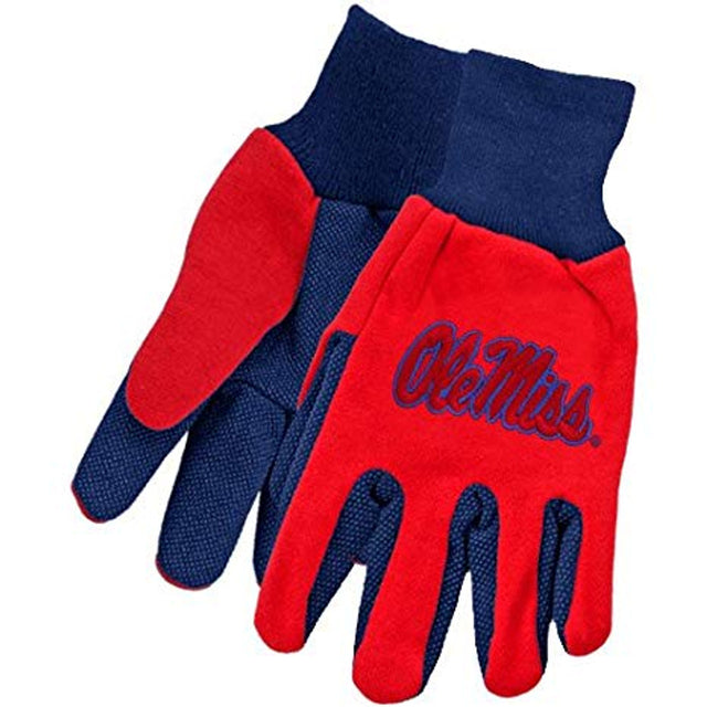 Guantes Mississippi Rebels estilo bicolor talla adulto