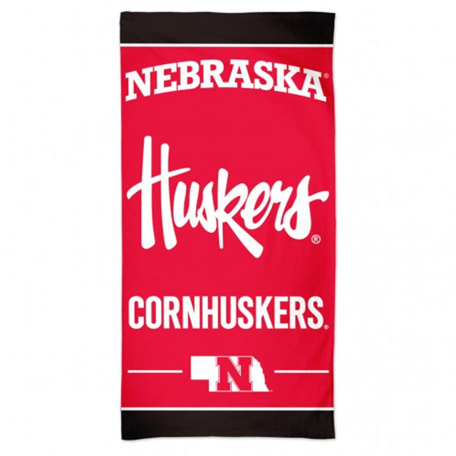 Toalla estilo playa de los Nebraska Cornhuskers de 30 x 60 cm