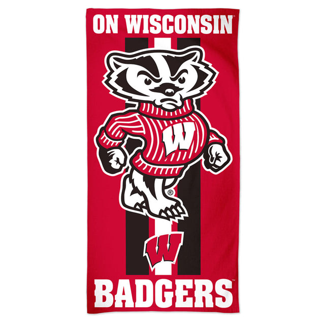 Toalla Wisconsin Badgers 30x60 estilo playa