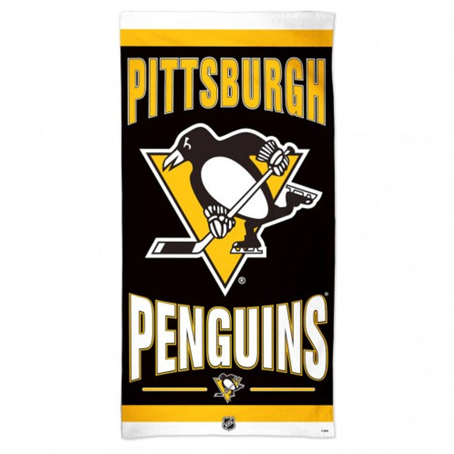 Toalla estilo playa de los Pittsburgh Penguins de 30 x 60 cm