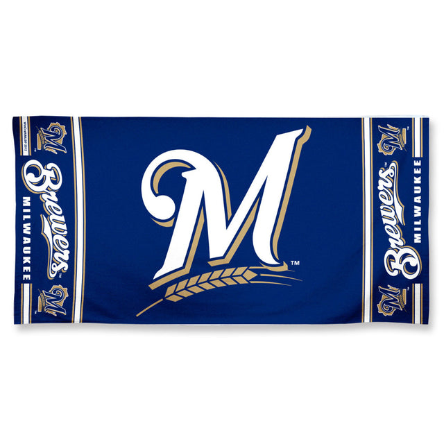 Toalla de los Milwaukee Brewers de 30 x 60 cm, estilo playero