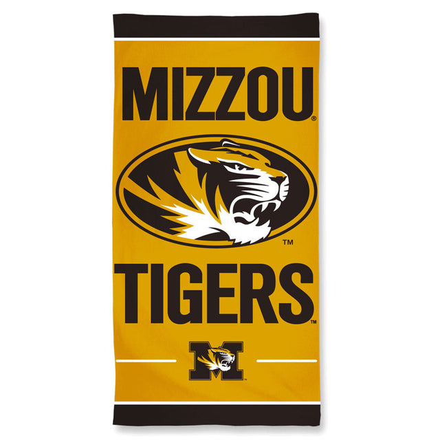 Toalla estilo playa de los Missouri Tigers de 30 x 60 cm