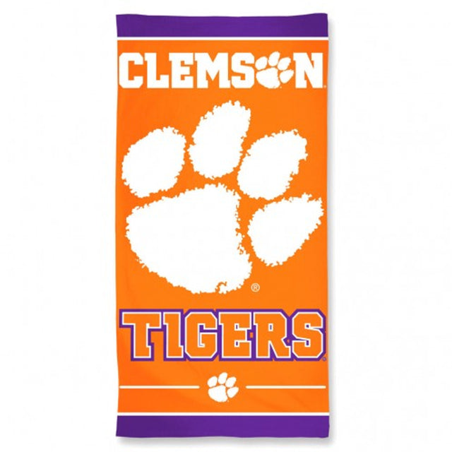 Toalla de los Clemson Tigers de 30 x 60 cm, estilo playero