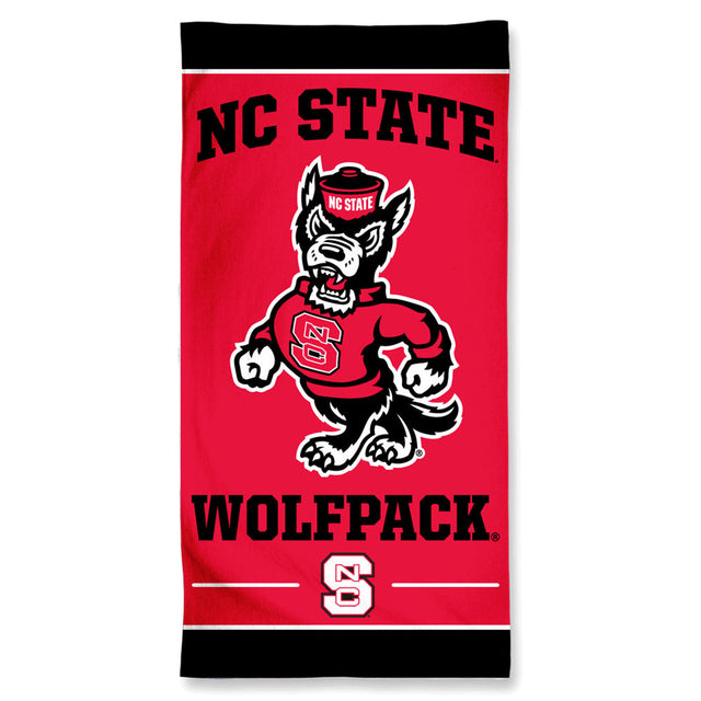 Toalla estilo playa de los North Carolina State Wolfpack de 30 x 60 cm