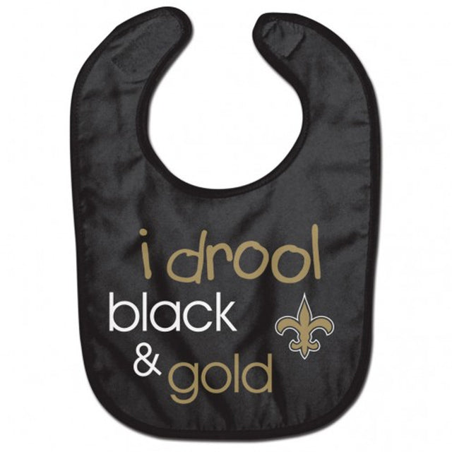 Babero para bebé de los New Orleans Saints, estilo profesional, diseño I Drool