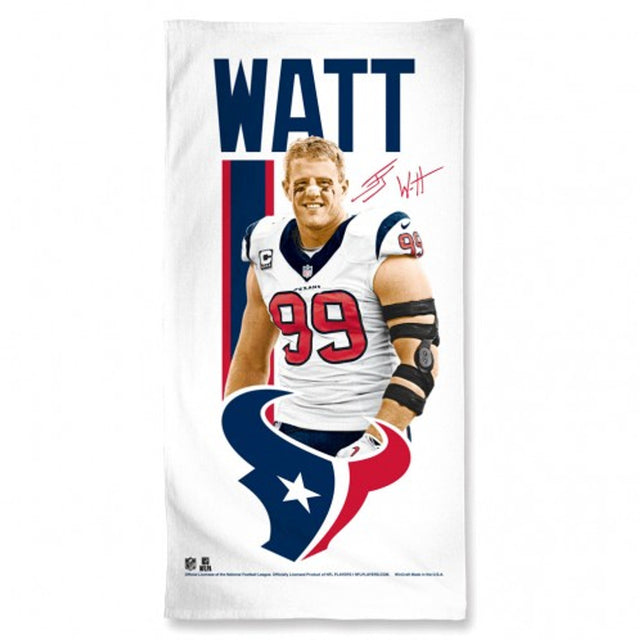 Toalla de los Houston Texans de 30 x 60 cm, estilo playero, diseño de JJ Watt