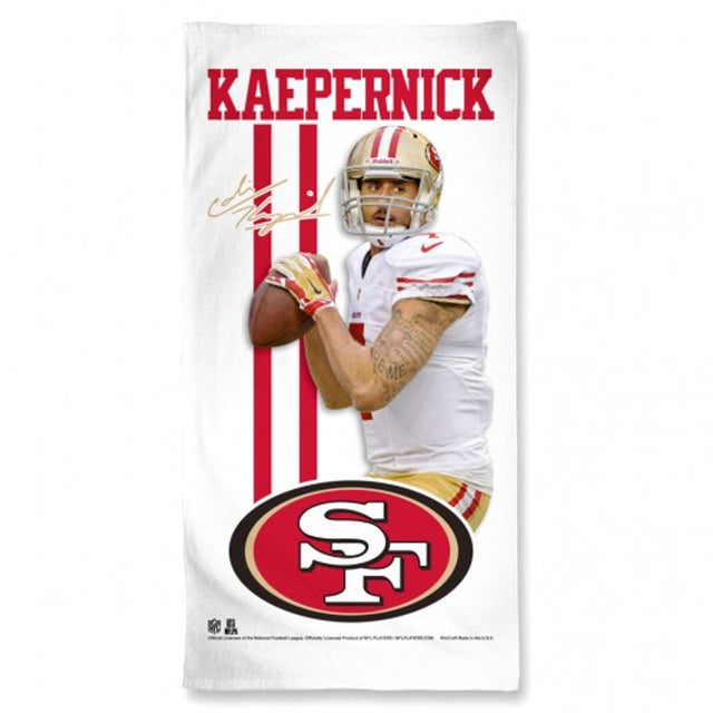 Toalla de los San Francisco 49ers de 30 x 60 cm, estilo playero, de Colin Kaepernick Design CO