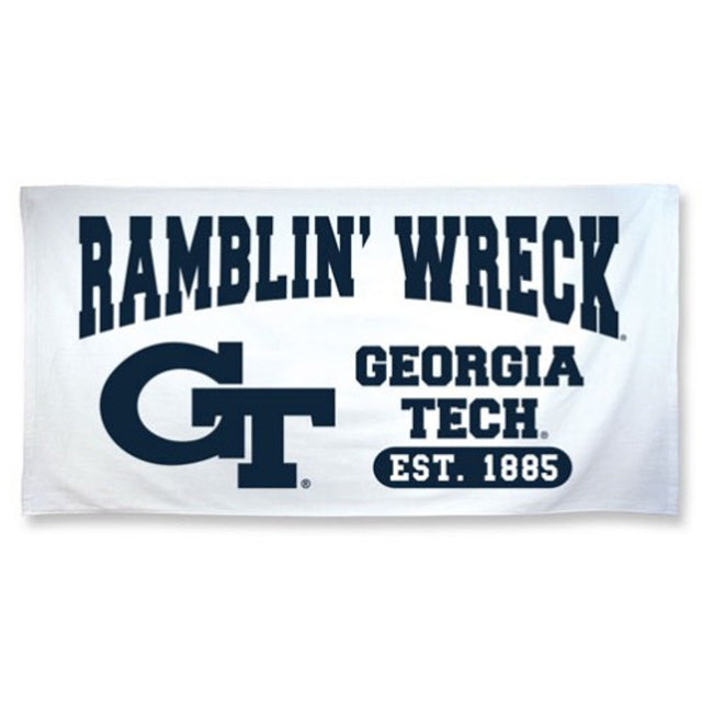 Georgia Tech Yellow Jackets Towel 30x60 Beach Style Spectra