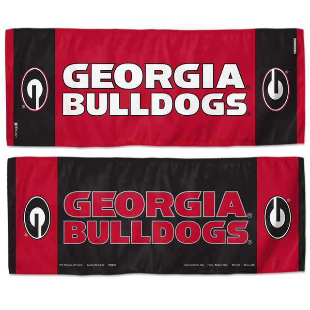 Toalla refrescante de Georgia Bulldogs de 12 x 30 pulgadas