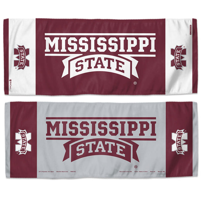 Toalla refrescante de 12 x 30 de los Mississippi State Bulldogs