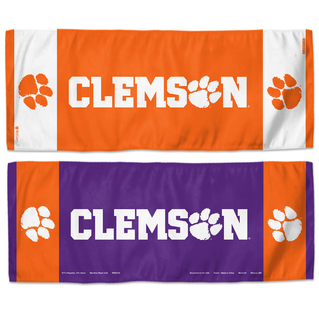 Toalla refrescante de los Clemson Tigers de 12 x 30 pulgadas