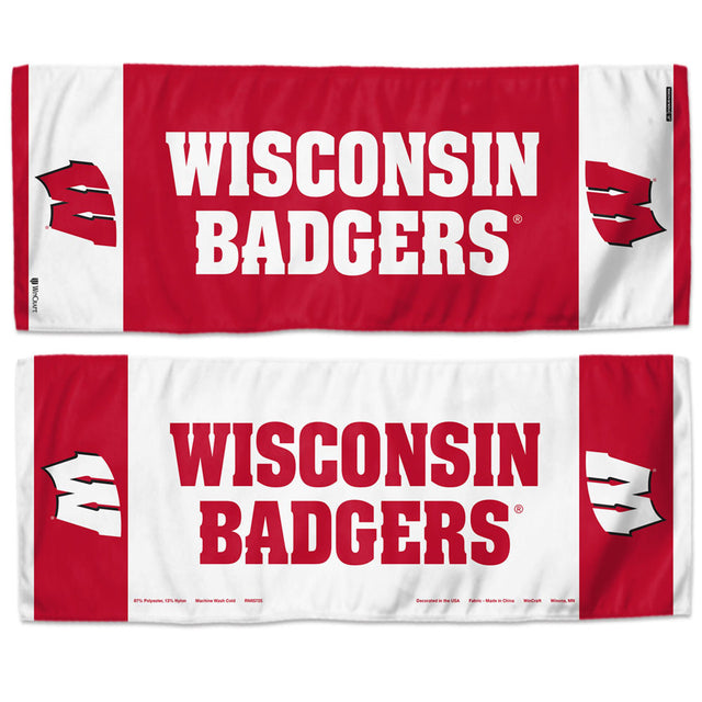 Toalla refrescante de Wisconsin Badgers de 12 x 30 pulgadas