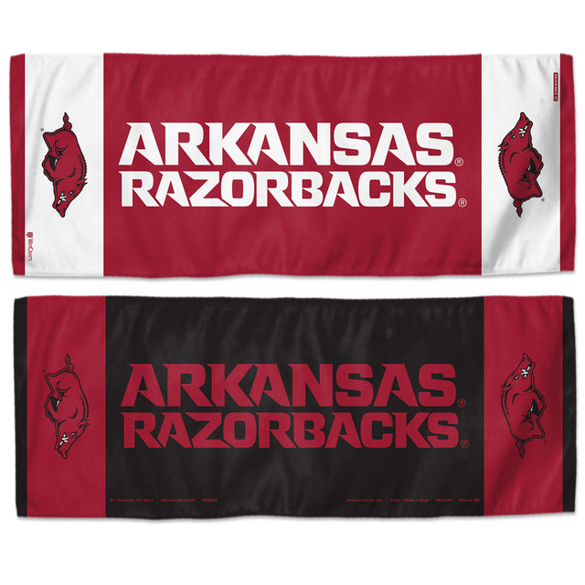 Toalla refrescante de Arkansas Razorbacks de 12 x 30 pulgadas