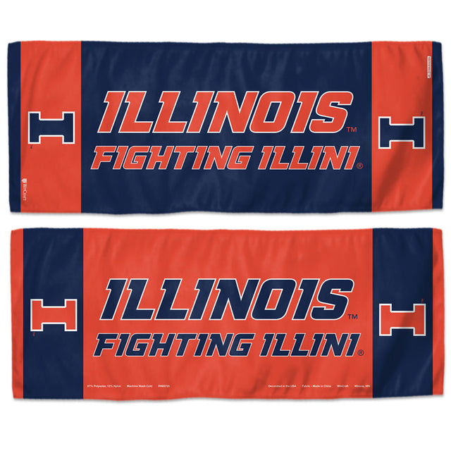 Toalla refrescante de 12 x 30 de Illinois Fighting Illini