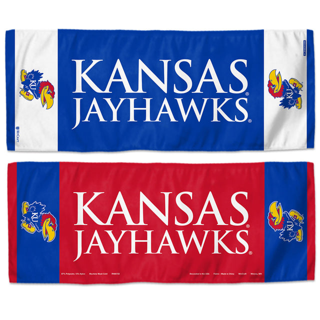 Toalla refrescante de 12 x 30 de los Kansas Jayhawks