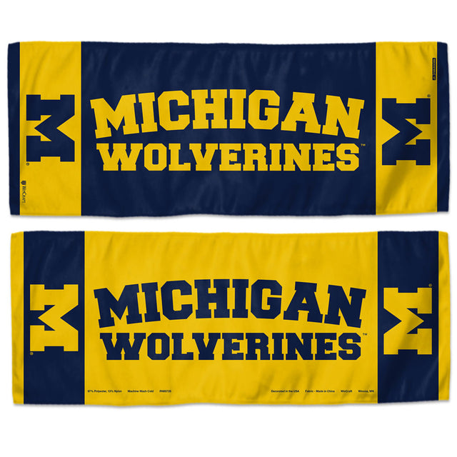 Toalla refrescante de los Wolverines de Michigan, 12 x 30