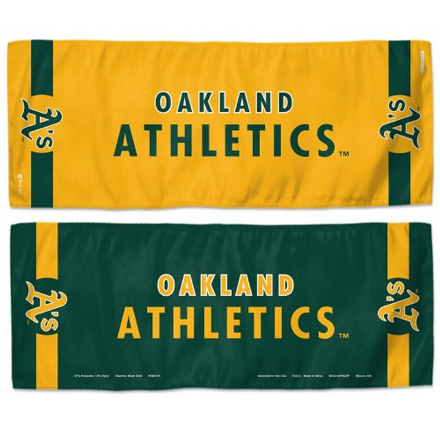 Toalla refrescante de 12 x 30 de los Oakland Athletics