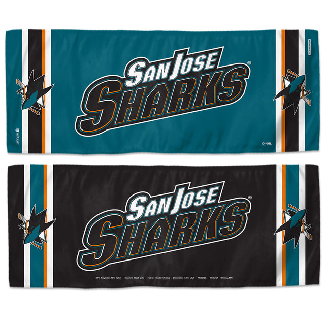 Toalla refrescante de San Jose Sharks de 12 x 30 pulgadas