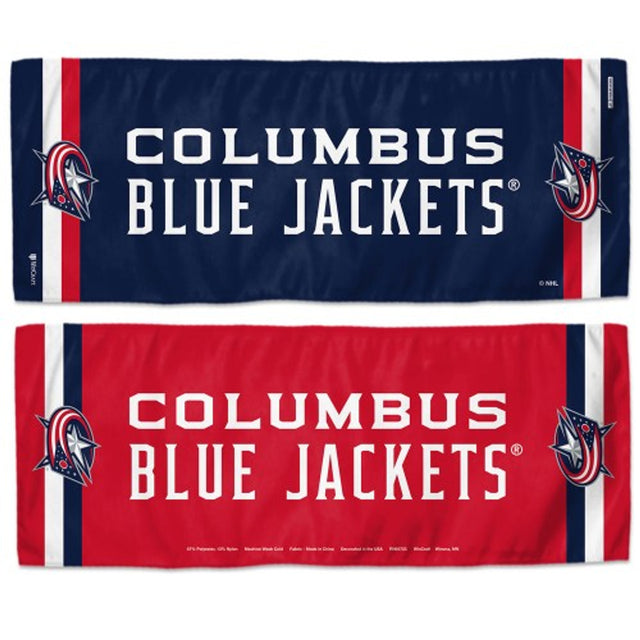 Toalla refrescante de 12 x 30 de los Columbus Blue Jackets