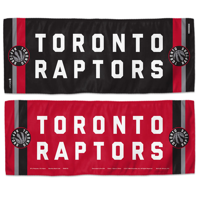 Toalla refrescante de los Toronto Raptors de 12 x 30 pulgadas