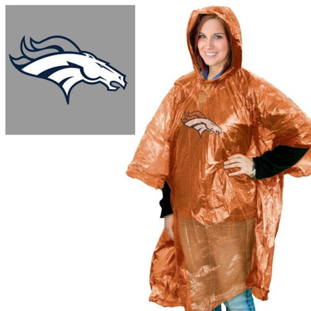 Poncho de lluvia de los Denver Broncos