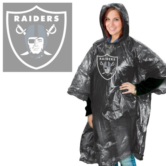 Poncho de lluvia de los Raiders de Las Vegas