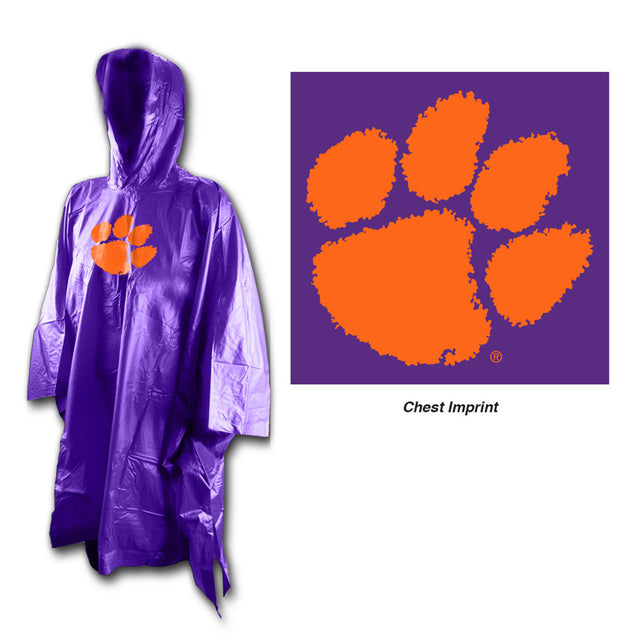 Poncho de lluvia de los Tigres de Clemson