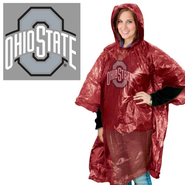 Poncho de lluvia de los Buckeyes del estado de Ohio