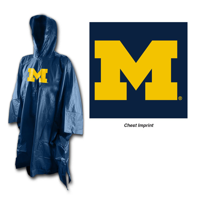 Poncho de lluvia de los Wolverines de Michigan