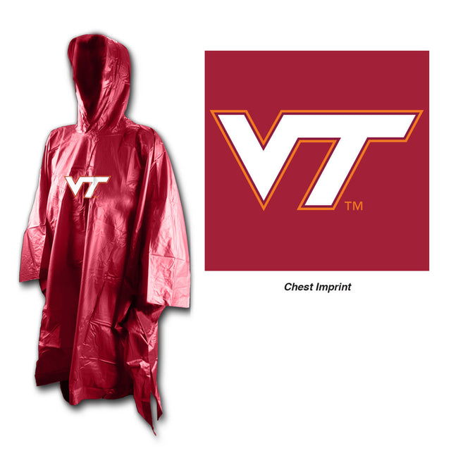 Poncho de lluvia de los Virginia Tech Hokies