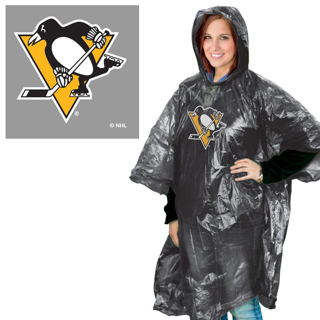 Poncho de lluvia de los Pittsburgh Penguins