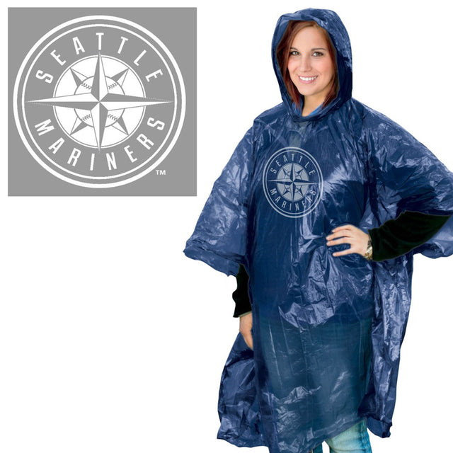 Poncho de lluvia de los Marineros de Seattle