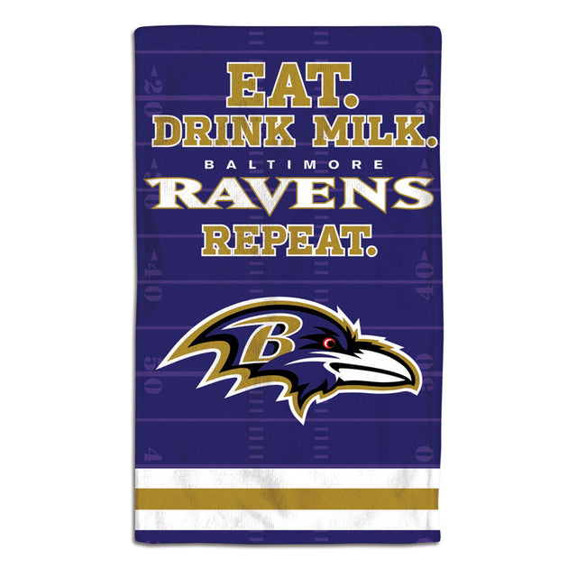 Baltimore Ravens Baby Burp Cloth 10x17