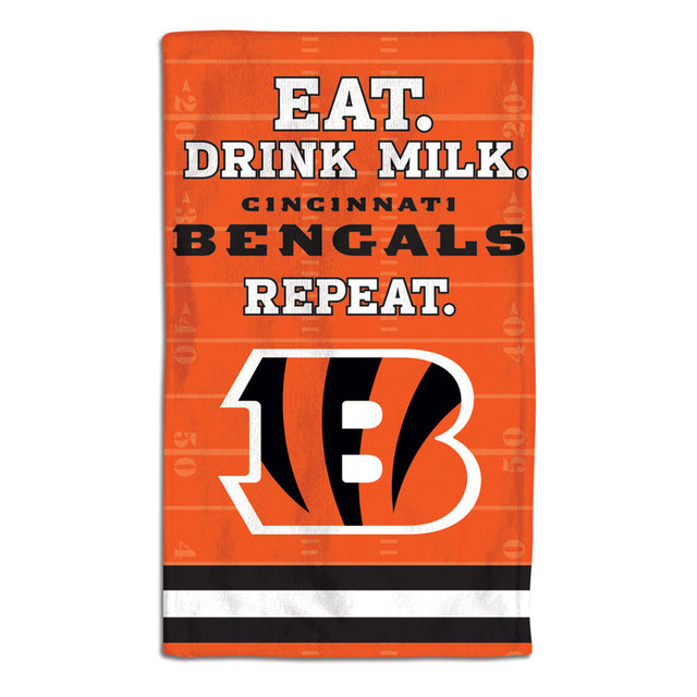 Paño para eructar para bebés de Cincinnati Bengals, 10 x 17