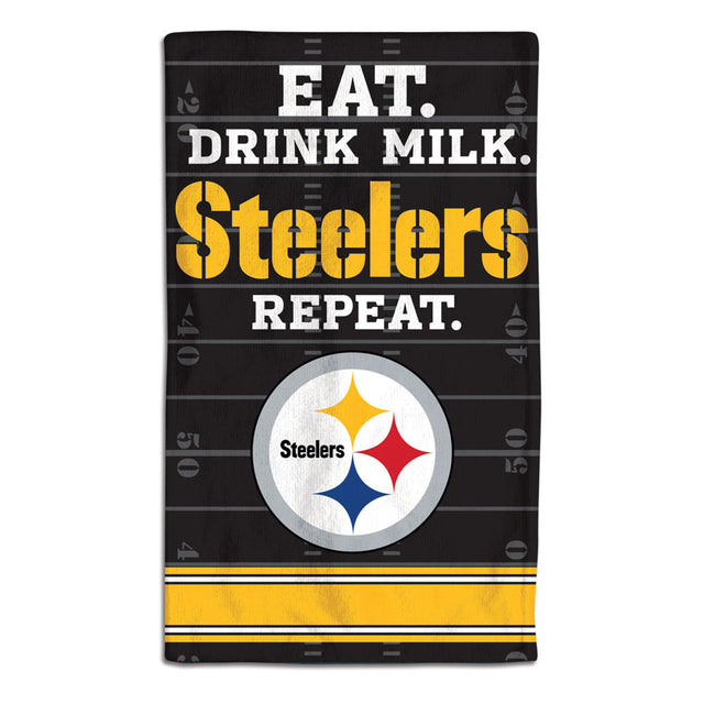 Pittsburgh Steelers Baby Burp Cloth 10x17