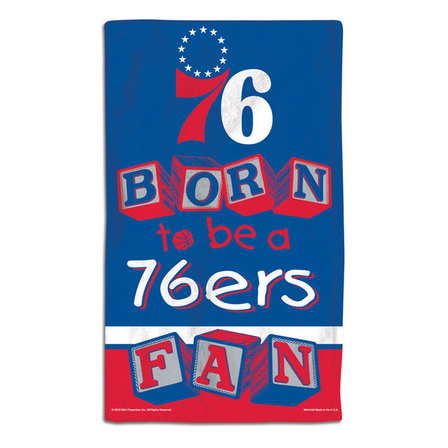 Philadelphia 76ers Baby Burp Cloth 10x17