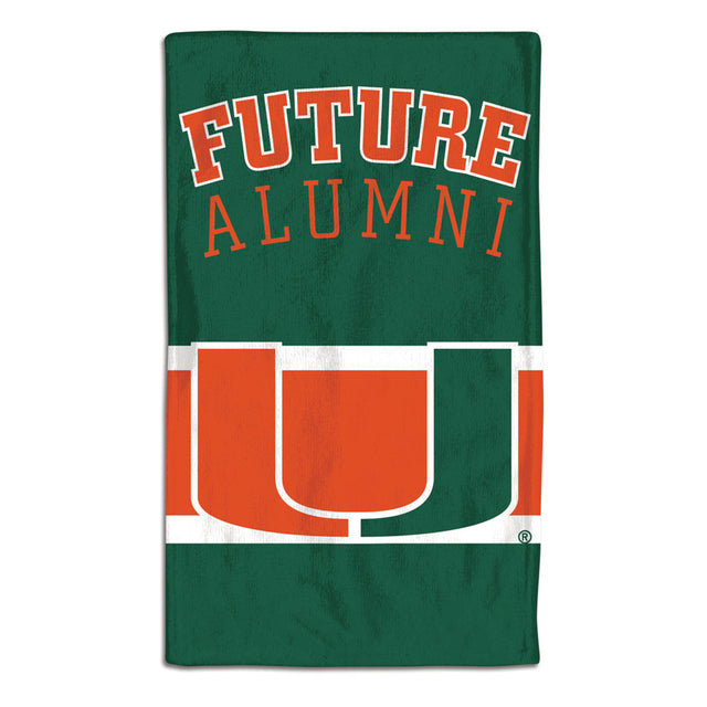 Miami Hurricanes Baby Burp Cloth 10x17