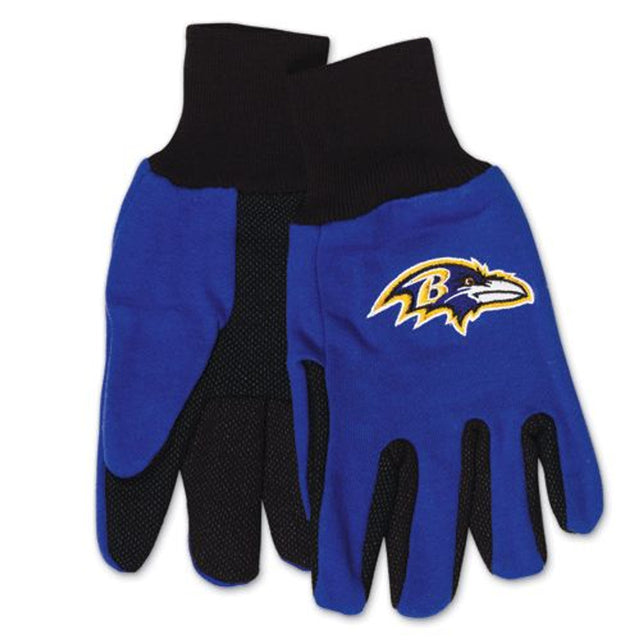 Guantes de dos tonos para adultos de los Baltimore Ravens